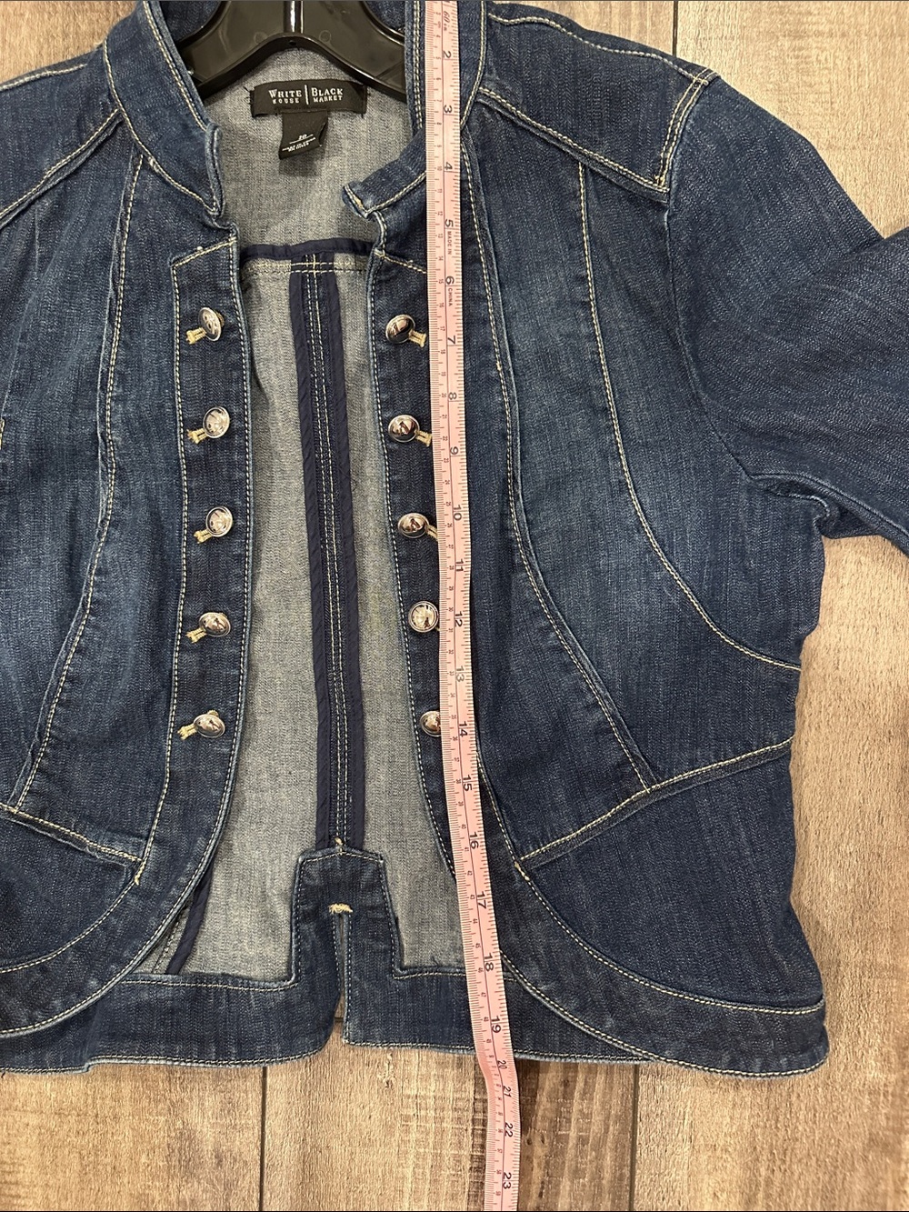 White House Black Market Navy Jean Jacket